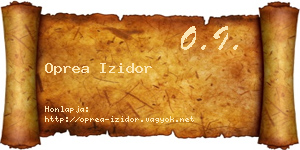 Oprea Izidor névjegykártya
